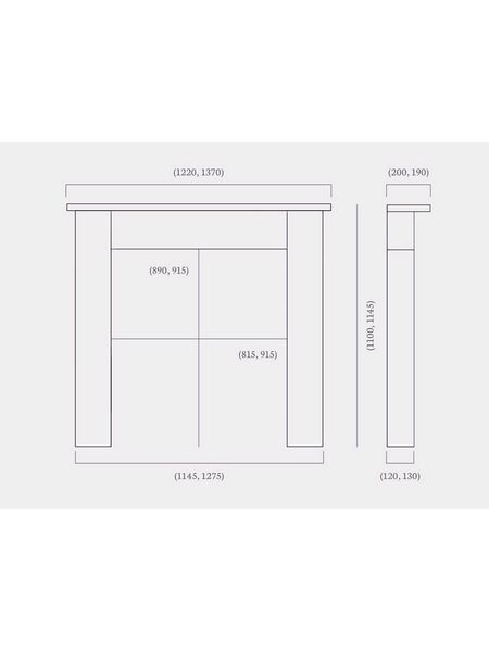 Capital Fireplaces Appledore dimensions