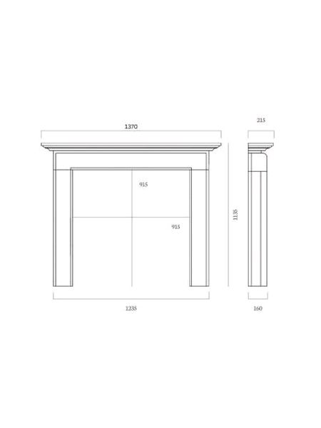 Capital fireplace 54&rdquo; Colby mantel dimensions
