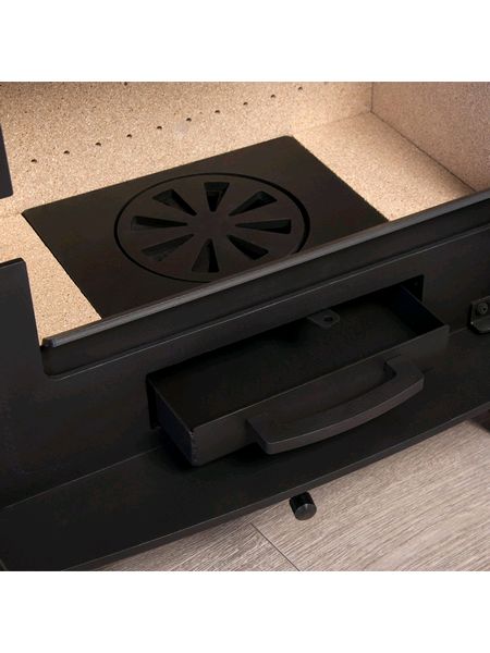 riddling and de-ashing grate and ashpan