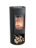 contura 610 black covered front glass top