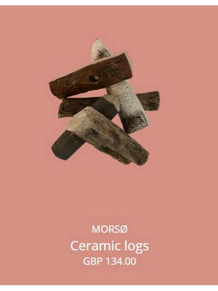 morso ceramic log set