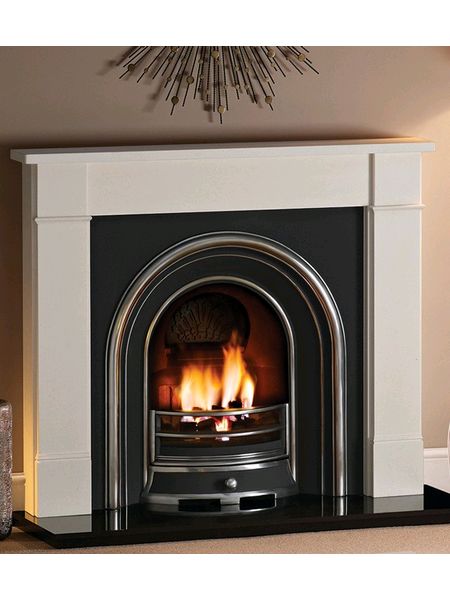 The hersham mantel - 48 inch in Aegean limestone also available in 51,54 & 56 inch Corinthian stone and Portuguese limestone also available