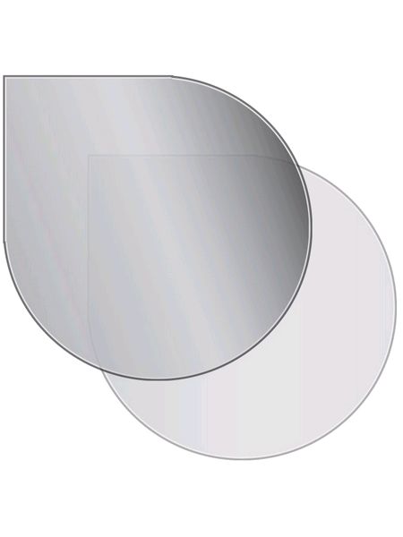 Teardrop Clear Glass Hearth 1000mm x 1000mm