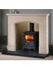 The Olvera 48 inch Mantel in Corinthian stone also available in Aegean limestone and Portuguese limestone