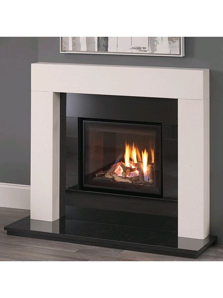 The Mentmore 44 inch Mantel in Aegean limestone also available in Corinthian stone and Portuguese limestone