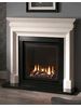 The Mulholland 54 inch Mantel in Aegean limestone also available in Corinthian stone and Portuguese limestone