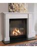 The Roseland 59 inch Mantel in Aegean limestone also available in Corinthian stone and Portuguese limestone
