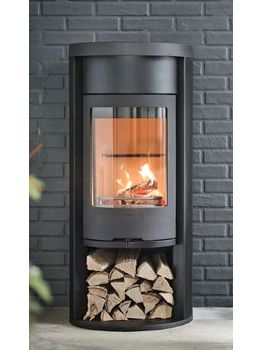 Contura Contura 620 Style  black 6kw woodburner woodburning stove with convection damper and powerstones