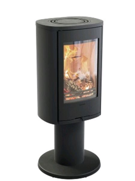 Contura 870 style modern woodburner on pedestal 5kw woodburing stove